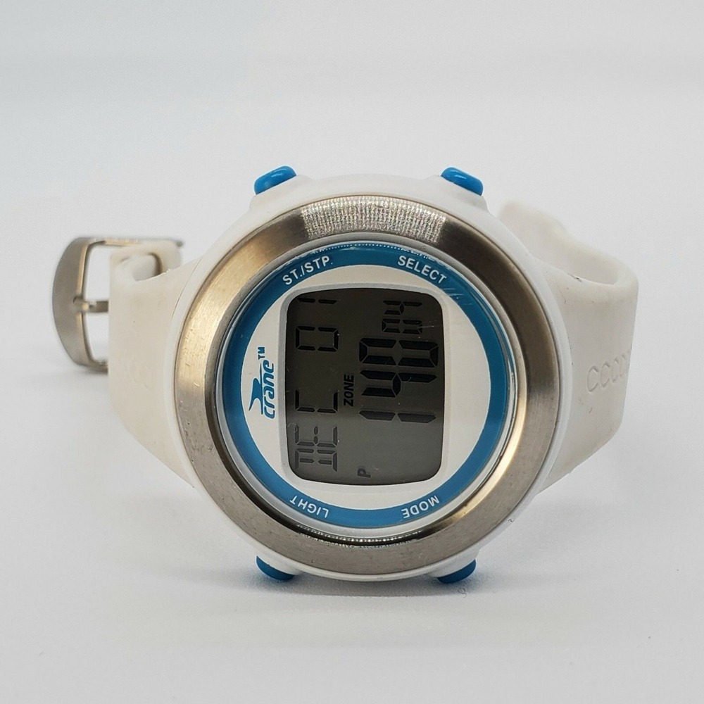 Women's Digital Sports Watch 41MM White Case White Plastic Bands New Battery